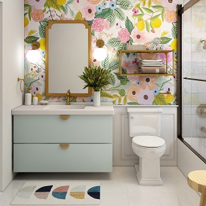 Цветная и яркая ванная комната: как преобразить санузел в Кольцово - kolcovo.mebel54.com | фото