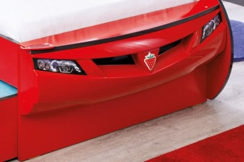 CARBED Кровать-машина Coupe с выдвижной кроватью Red 20.03.1306.00 в Кольцово - kolcovo.mebel54.com | фото