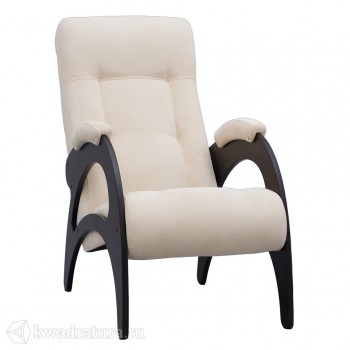 Кресло для отдыха Неаполь Модель 9 без лозы (Венге-эмаль/Ткань Ваниль Verona Vanilla) в Кольцово - kolcovo.mebel54.com | фото