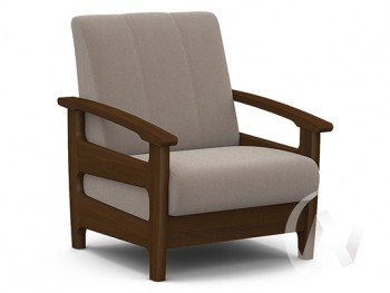 Кресло для отдыха Омега (орех лак/CATANIA COCOA) в Кольцово - kolcovo.mebel54.com | фото
