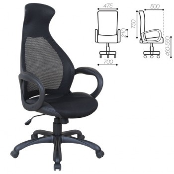 Кресло офисное BRABIX Genesis EX-517 (черное) в Кольцово - kolcovo.mebel54.com | фото
