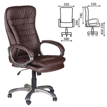 Кресло офисное BRABIX Omega EX-589 (коричневое) в Кольцово - kolcovo.mebel54.com | фото