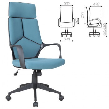 Кресло офисное BRABIX Prime EX-515 (голубая ткань) в Кольцово - kolcovo.mebel54.com | фото