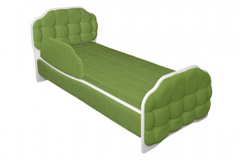 Кровать 160 Атлет 76 Зелёный (мягкий бортик) в Кольцово - kolcovo.mebel54.com | фото