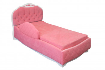 Кровать 190 Гармония Lux 36 Розовый (мягкий бортик) в Кольцово - kolcovo.mebel54.com | фото