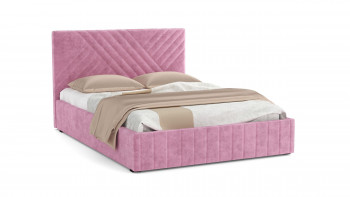Кровать Гамма ш. 1400 (с основанием для хранения) (велюр тенерифе розовый) в Кольцово - kolcovo.mebel54.com | фото
