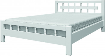 Кровать Натали-5 из массива сосны 900*2000 Белый античный в Кольцово - kolcovo.mebel54.com | фото