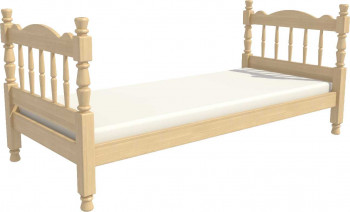 Кровать одинарная Аленка из массива сосны 800*1890 Сосна в Кольцово - kolcovo.mebel54.com | фото