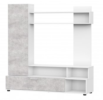 Мебель для гостиной "МГС 9" Белый / Цемент светлый в Кольцово - kolcovo.mebel54.com | фото