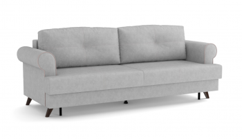 Оливер / диван - кровать 3-х местн. (еврокнижка) (велюр велутто серебряный 52 в Кольцово - kolcovo.mebel54.com | фото