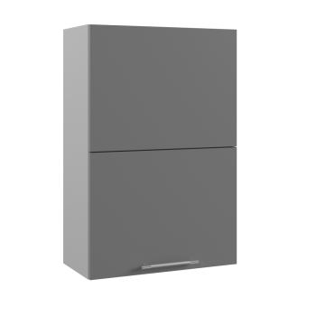 Ройс ПГПМ 600 Шкаф верхний Blum Aventos HF (Графит софт/корпус Серый) в Кольцово - kolcovo.mebel54.com | фото