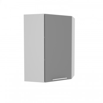 Ройс ВПУ 600 Шкаф верхний угловой высокий (Графит софт/корпус Серый) в Кольцово - kolcovo.mebel54.com | фото