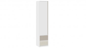 Шкаф для белья комбинированный «Сканди» Дуб Гарден/Белый/Глиняный серый в Кольцово - kolcovo.mebel54.com | фото