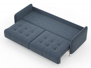 Валериан диван трёхместный прямой Синий, ткань RICO FLEX 101 в Кольцово - kolcovo.mebel54.com | фото